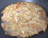 簡単！そば粉と納豆のダイエットお好み焼き作り方5写真