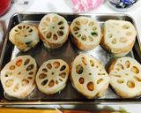 鶏つくねのレンコンはさみ焼き作り方3写真