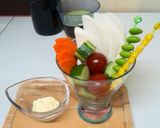 野菜のパフェ風盛☆ディップサラダに♪作り方4写真