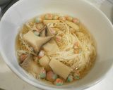 花冷えの候に✿桜の塩漬けでお花見そうめん作り方5写真