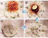 お弁当♬おかか＊お好み焼き風おにぎり作り方2写真