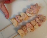 おうちで作る鶏皮の焼き鳥串作り方3写真