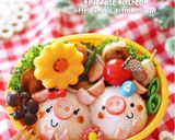 キャラ弁＊簡単♪ツインズぶたさん弁当作り方5写真