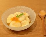 ひげ茶のコーン白玉　〜２種のソースで〜作り方5写真