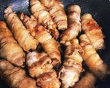 お酒・弁当に♪豚バラ巻き巻き照り照り焼き作り方8写真