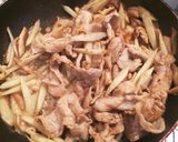 豚肉、ごぼう、椎茸の甘辛煮作り方3写真
