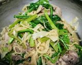 かぶの葉と豚こま切り干し煮物のお惣菜作り方10写真