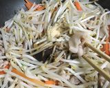簡単ヘルシー！豚肉とニラもやし人参卵炒め作り方5写真