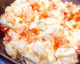 糖質オフ☆高野豆腐パンでマヨ鮭たまサンド作り方3写真
