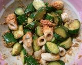 簡単!副菜に!ちくわとキュウリのごま和え作り方3写真