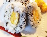 お弁当♬甘いネギ卵焼き♥️ごま塩おにぎり作り方5写真