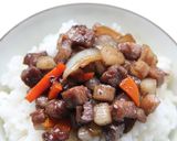 いちごジャムで簡単　豚の照り焼き丼作り方5写真