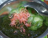 アカモクと胡瓜のポン酢和え作り方3写真