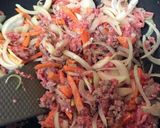 モヤシと挽肉のカレーうどん作り方4写真