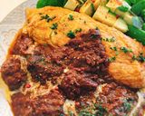 残り物で!ビーフカレーがけチーズオムレツ作り方7写真