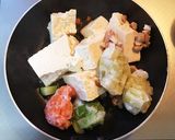 野菜玉と豆腐だけ*簡単シンプル♪炒り豆腐作り方3写真