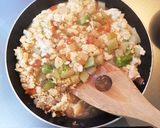 野菜玉と豆腐だけ*簡単シンプル♪炒り豆腐作り方5写真