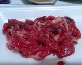 簡単★春菊入り肉豆腐作り方1写真