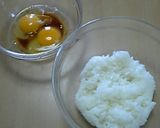 たまごかけごはん✿お好み焼き風作り方1写真