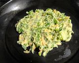 大豆粉とねぎでお好み焼き作り方2写真