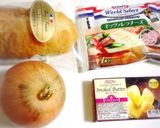 牛筋スープ活用♡オニオングラタンスープ作り方1写真