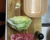 電子レンジでキャベツと豚肉の蒸し物作り方1写真