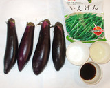 ナスの煮浸し♪揚げナスとインゲンの煮浸し作り方1写真