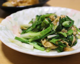 わけぎと油揚げのオイスター炒め作り方6写真