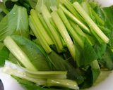 小松菜と油揚げの炒め物♪作り方1写真