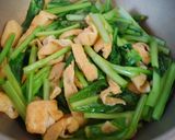 小松菜と油揚げの炒め物♪作り方3写真