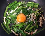 食s' にら卵サラダのポン酢がけ作り方1写真