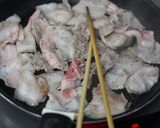 超簡単！にんにくポン酢の豚バラ炒め★作り方2写真