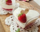 簡単おやつ✾苺のふんわり～ミルクプリン作り方8写真