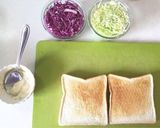 たっぷりキャベツとサバ缶のサンドイッチ作り方3写真
