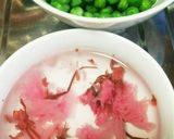 ♪おこわ♪桜とグリーンピース作り方3写真