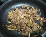 牛肉のすき焼き風炒めトースト作り方2写真