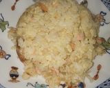 今朝の鮭の塩焼きで鮭チャーハン作り方6写真