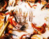 渡り蟹のトマトクリームパスタ作り方2写真