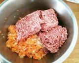 簡単　ピーマンの肉詰めとハンバーグ作り方2写真