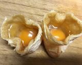 簡単お弁当にも♪油揚げに卵ポン♪の甘辛焼作り方3写真