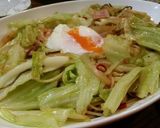 春キャベツとベーコンの和風パスタ温玉添え作り方6写真