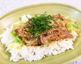 ランチに♫豚の照りマヨのせゴハン❁作り方6写真