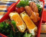 簡単お弁当にも♪油揚げに卵ポン♪の甘辛焼作り方7写真