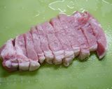 簡単！豚ロースと野菜の黒酢生姜焼き作り方1写真