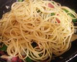 シンプル調味料で、ベーコンと青菜のパスタ作り方8写真