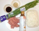 ニラ玉丼♪ニラ＋ひき肉＋卵＋残りご飯丼作り方1写真