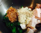 菜の花と若鶏の梅肉あえ作り方5写真