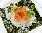 柚子胡椒と辛子明太子の手巻きご飯♡作り方2写真