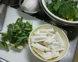 蕪と青菜とハムの炒め物作り方1写真