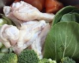 彩り♪鶏肉とトマトと青菜と♪南瓜スープ♪作り方5写真